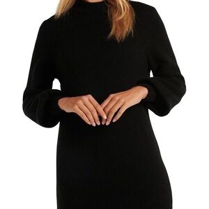 NWT A Loves A Black Long Sleeve Sweater Dress Size M
